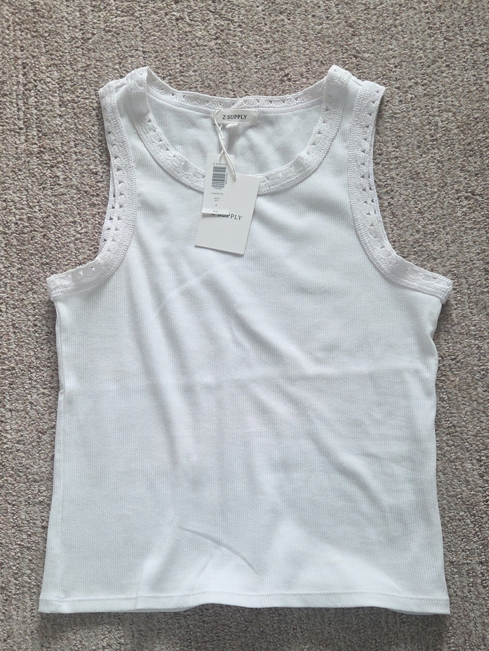 NWT Z Supply Brand Womens White Tank